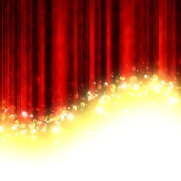 Red theater curtain Stock Illustration
