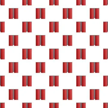 Red theater curtains seamless pattern repeating background Stock Illustration