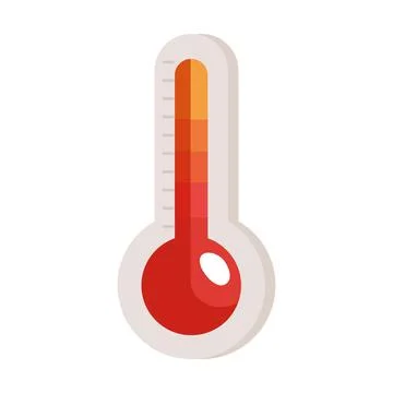 Red thermometer of meteorology Stock Illustration