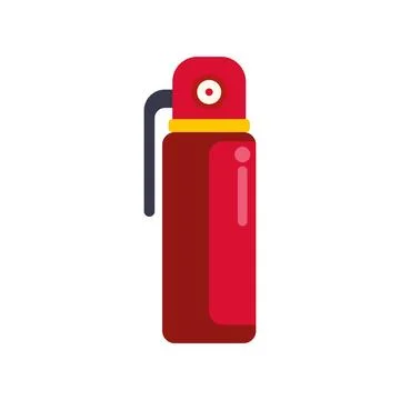 Red thermos flask keeping drinks hot or cold Stock Illustration