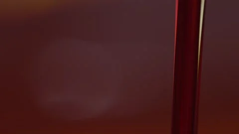 Red thick liquid Pouring streak Stock Footage 156031204