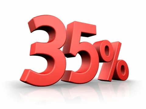 Red thirty five percent Stock Illustration