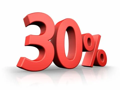 Red thirty percent Stock Illustration