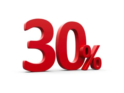 Red thirty percent Stock Illustration