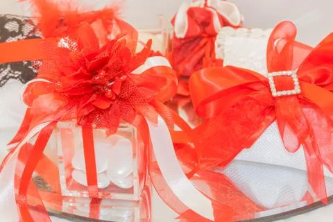 Red thoughts for weddings Stock Photos
