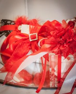 Red thoughts for weddings Foto stock