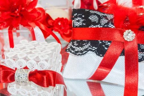 Red thoughts for weddings Stock Photos