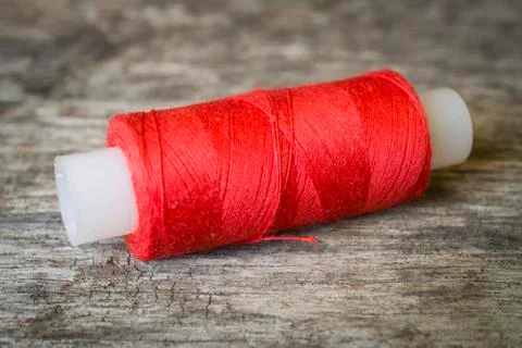 Red thread abstract Foto stock