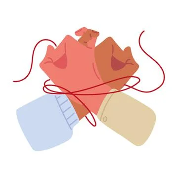Red thread of fate Stock Illustration