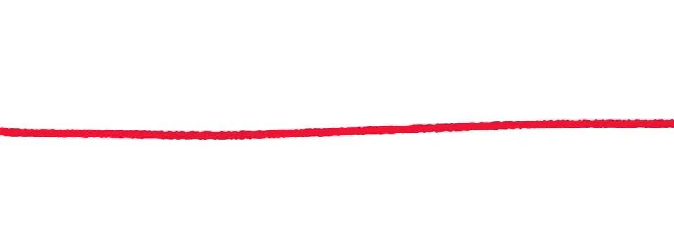 Red thread or yarn with pin for sewing and embroidery. Continuous thin cotton Stock Illustration