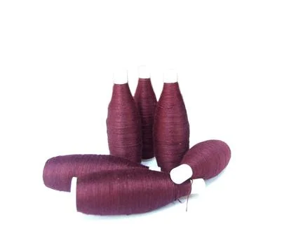 Red thread spool 写真素材