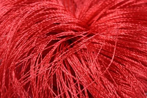 Red threads close-us Stock Photos