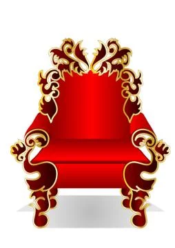Red throne Stock Illustration