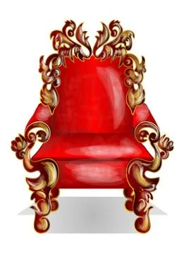 Red throne Stock Illustration