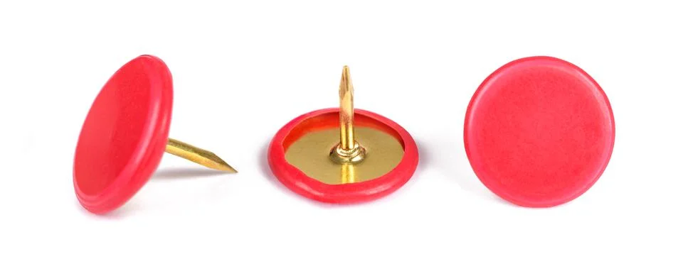 Red Thumb tacks Stock Photos