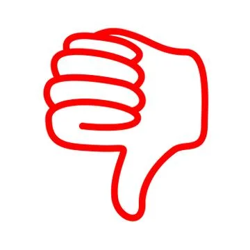 Red thumbs down Stock Illustration