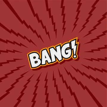 Red thunder theme fight comic book kick punch Stock Illustration