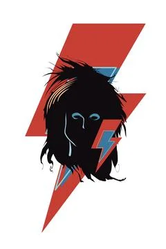 Red thunderbolt Illustrazione stock