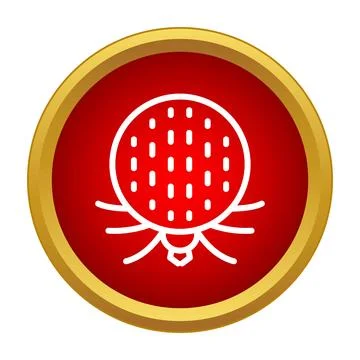 Red tick icon representing parasite warning concept Stock Illustration