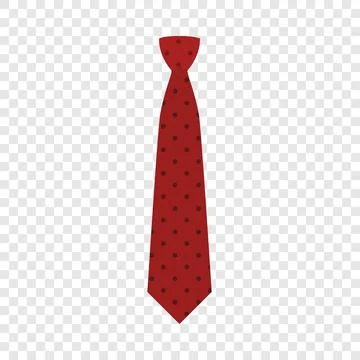 Red tie icon, flat style Stockillustratie