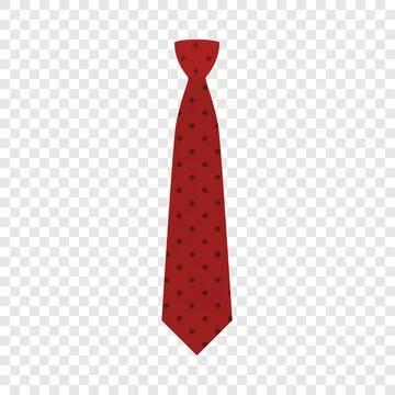 Red tie icon, flat style イラスト素材