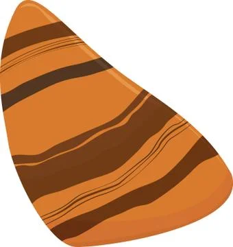 Red tiger eye stone vector striped gem. Stock Illustration