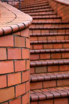 Red tile staircase Stock Photos
