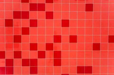 Red tile wall abstract Stock Photos