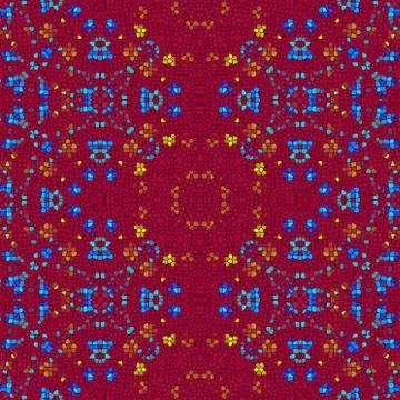 Red tileable mosaic pattern Stock Illustration
