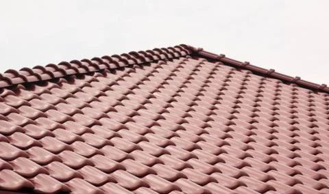 Red tiles Foto stock