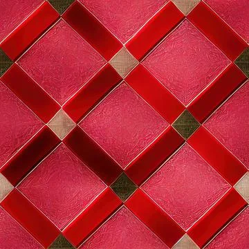 Red tiles seamless pattern (2) Illustrazione stock