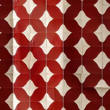 Red tiles seamless pattern (3) Stock Illustration