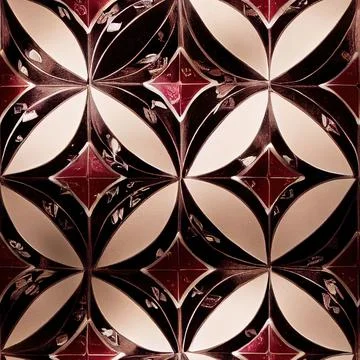 Red tiles seamless pattern (7) Illustrazione stock