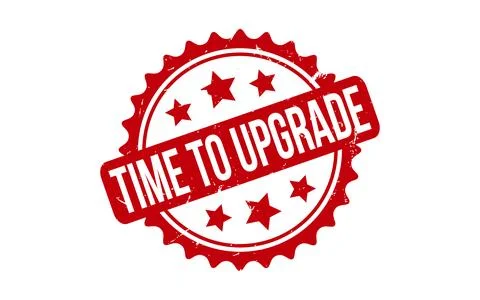 Red Time To Upgrade Rubber Stamp Seal Vector Stock Illustration