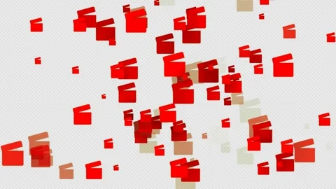 Red timecode film slate icon looping up on green background. Play film strip Stock Footage 238938939