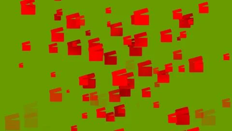 Red timecode film slate icon on green background. Play film strip icon anim.. Stock Illustration