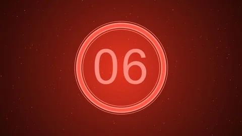 Red Timer Countdown Video stock 99655298