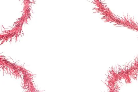 Red tinsel Stock Photos