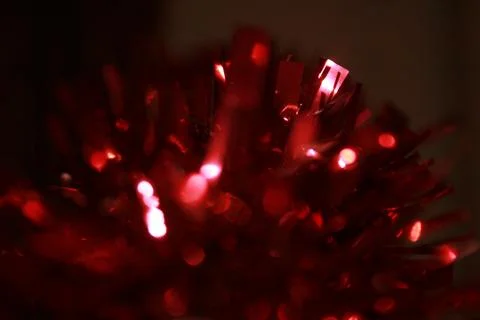 Red Tinsel Foto stock