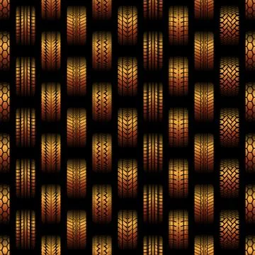 Red tire tracks background Stock Illustration
