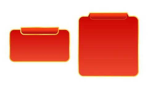 Red title box label banner for modern promotional and highlight text layout Stock Illustration