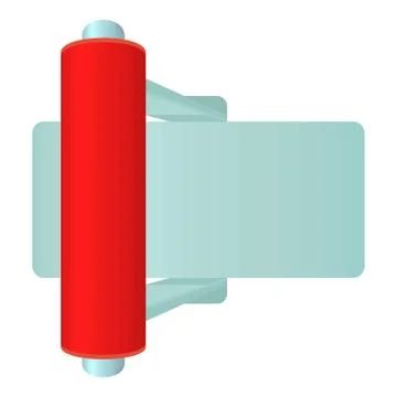 Red toggle switch icon, cartoon style Illustrazione stock