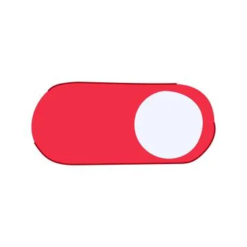Red toggle switch illustrating off digital state Illustrazione stock