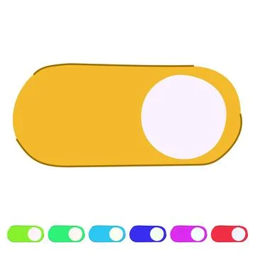 Red toggle switch illustrating off digital state graphic Stock Illustration