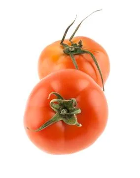Red tomato isolated on white background Stock Photos