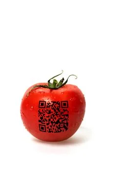 Red tomato with qr code red tomato with qr code Copyright: xZoonar.com/Bor... Stockfoto's