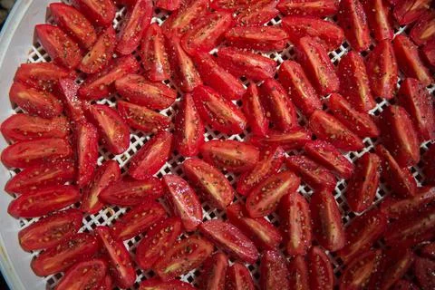 Red tomato slices. Stock Photos