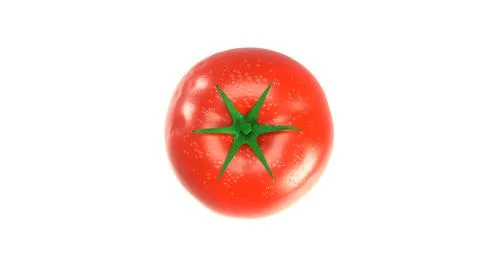 Red tomato. Top view. 3d rendering Illustrazione stock