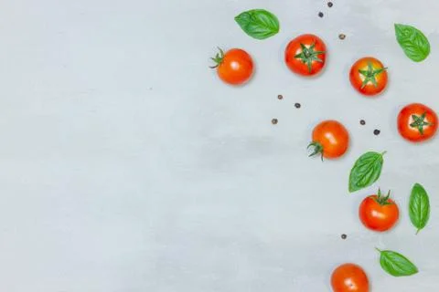 Red tomato. Top view. Stock Photos