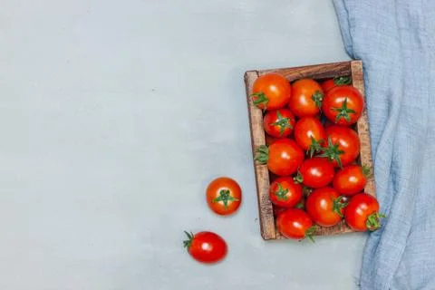 Red tomato. Top view. Stock Photos